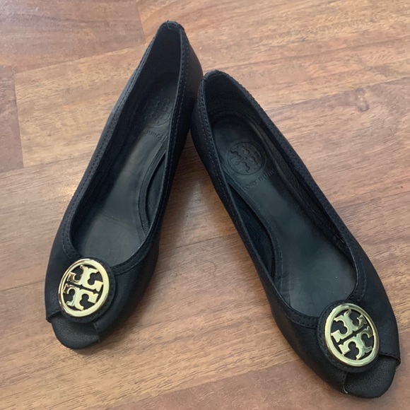 Tory Burch Shoes - Black Tory Burch small wedge.